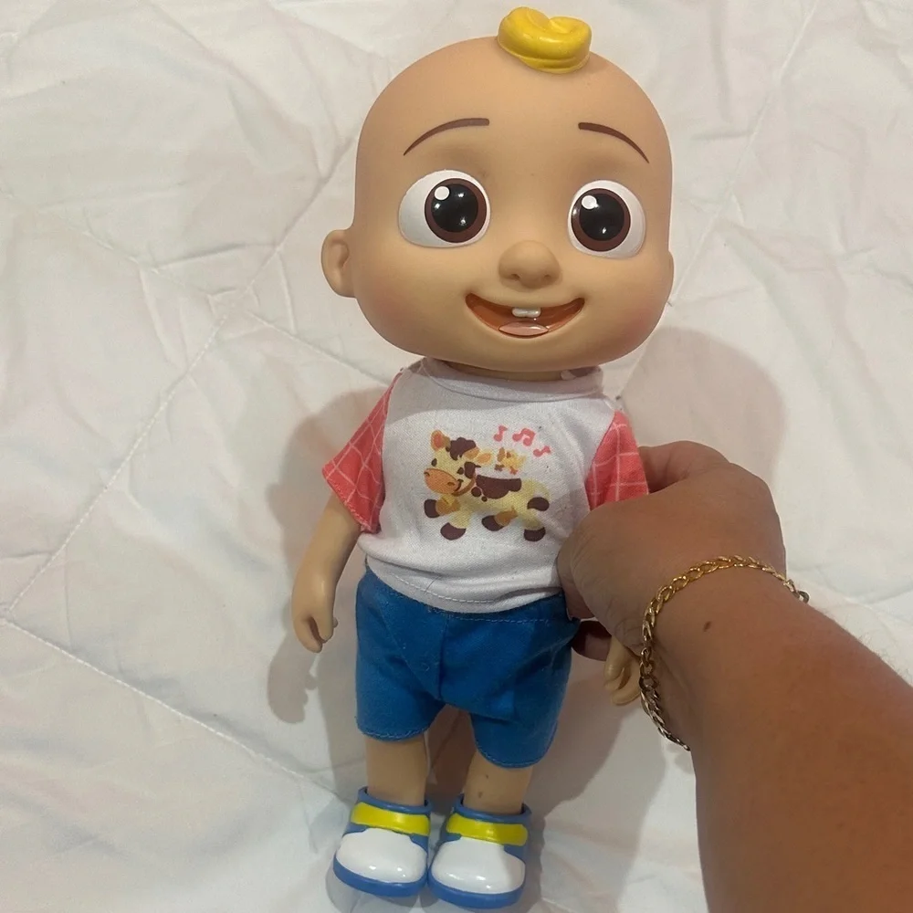 Blue and White Kids Toy Doll